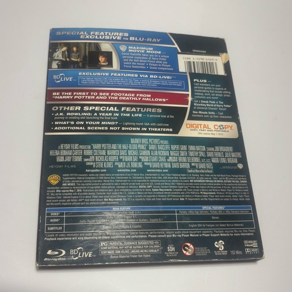 Harry Potter and the Half-Blood Prince Blu-Ray & Digital Copy 6th Installment - Picture 3 of 3